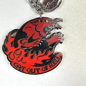 ED HARDY by Christian Audigier / VINTAGE Necklace /Cat Out Of Hell Necklace